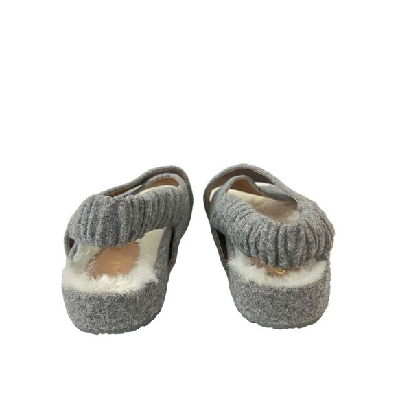 Cole Haan Women’s Size 7.5 Gray Mojave Criss-Cross Wool Comfy Slingback Slippers - Picture 6 of 8